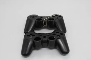 Lot of 2 Sony Playstation 3 Controller Black Housing Shell ONLY PARTS - Picture 1 of 3