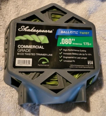 Shakespeare Ballistic BI-CO Twisted Trimmer Line 175ft Spool 0.080”, Qty 4 - Image 1 of 2