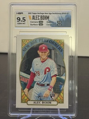 2021 Topps Heritage New Age Performers #NAP-15 Alec Bohm Rookie RC - Phillies - Image 1 of 2
