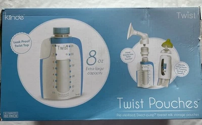KIINDE Twist Breast Milk Storage 6 Oz Pouches Box of 80 - Image 1 of 4