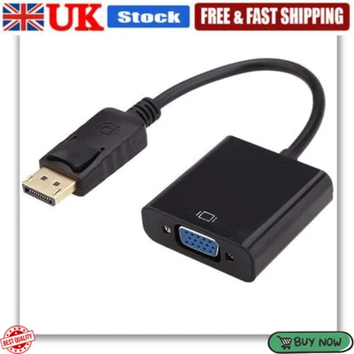 HD Display Port DP Male to VGA Female Adapter Converter Cable Lead DisplayPort - Image 1 of 4