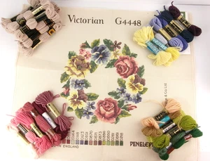 Vintage Penelope Wm. Briggs Trammed Tapestry Kit Victorian G4448 40cm x 40cm - Bild 1 von 5