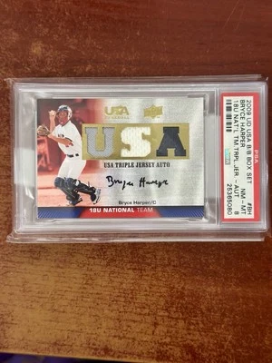 2009 Bryce Harper EUA BB Box Set Triple Jersey Auto 18U National Team PSA 8 High - Imagem 1 de 3