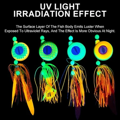 1 peça gabarito de chumbo cabeça saia de borracha macia gabarito isca de pesca água salgada 150-300g - Imagem 1 de 4