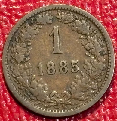 VERY NICE 1885  AUSTRIA 1 KREUZER COIN-OCT484 - Image 1 of 2