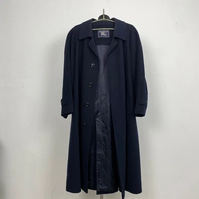 Burberrys Men’s Navy Trench Coat Size 48 L Wool Cashmere Blend Viscose Lining - Image 1 of 4