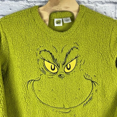 Camisa Pullover Grinch Who Stole Christmas Dr. Seuss Gruesa Polar Adulto Talla Grande Foto 1 de 4