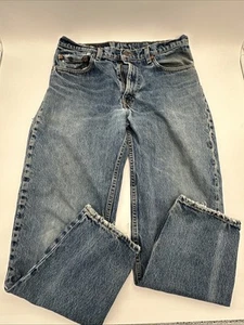 Vintage Levi’s 550 34x30 Relaxed Fit Tapered Light Wash USA 90s Distressed Jean - Picture 1 of 24