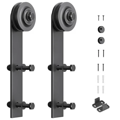 Rodillo de puerta de granero 2 piezas, colgador de puerta de granero, rueda de puerta de granero - fácil de instalar - ajuste... Foto 1 de 4