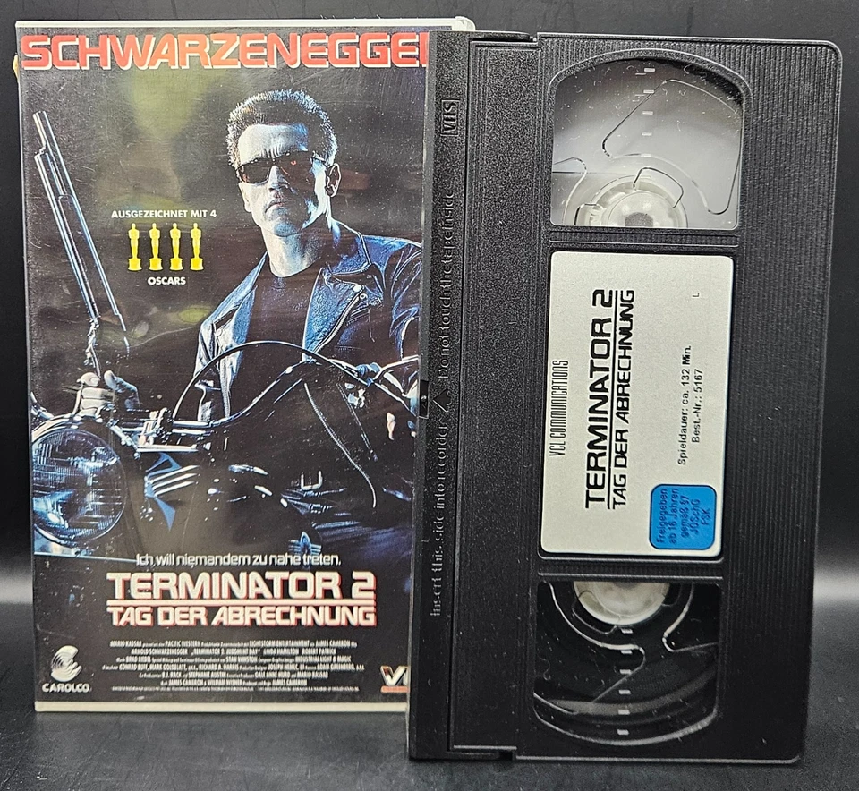 Terminator 2 Tag der Abrechnung m. Arnold Schwarzenegger VHS 1991 - Bild 1 von 4