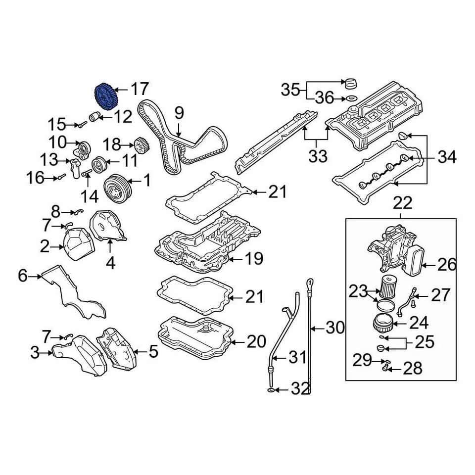 For Audi S4 2000-2002 Audi 078109111B Engine Timing Camshaft Sprocket — 第 1/4 张图片