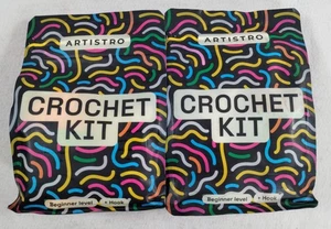 2 Artistro Beginner Level Crochet Kit With Hook  1 - Dog & 1 - Cat - Picture 1 of 5