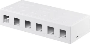 5x Keystone Leergehäuse 6-port; Keystone Leergehäuse 6-port - mit einfacher Snap - Afbeelding 1 van 2
