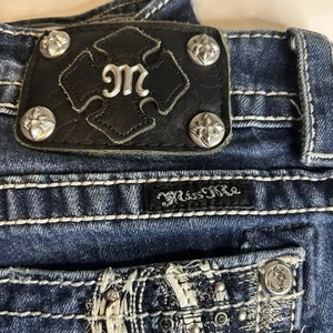 Miss Me Jeans Gr. 26 Bootcut Cowgirl Western Y2K Fleur Blue Denim JP5769B - Bild 1 von 11