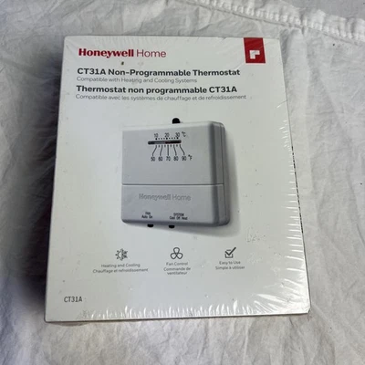 Honeywell CT31A Heat and Cool Non-Programmable Analog Thermostat Factory Sealed - Image 1 of 3