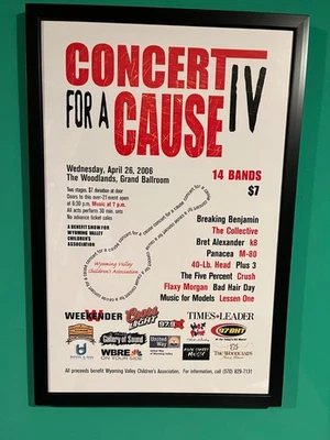 Póster de concierto original de Breaking Benjamin 2006 concierto por una causa Foto 1 de 3