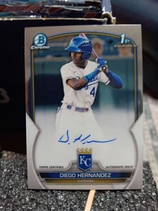 2023 Bowman - Chrome Prospect Autographs Diego Hernandez #CPA-DH (AU, RC) - Picture 1 of 2
