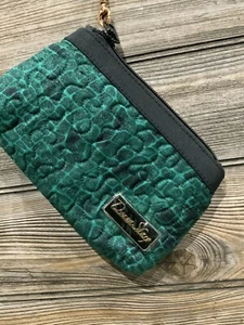 Donna Sharp Muñequera Accesorio Bolsa Maquillaje Jade Anne Verde Cremallera Acolchada - Imagen 1 de 7
