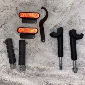 Indian Motorcycle Pegs Handlebar Risers Reflector Lights Peg Lot - Picture 1 of 15