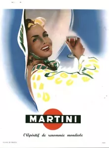 Publicité ancienne apéritif Martini 1952 issue de magazine - Foto 1 di 1