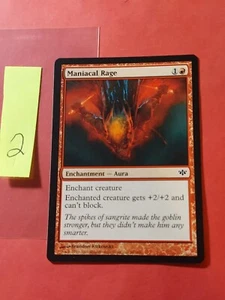 2009 Magic The Gathering Conflux #68 Maniacal Rage, C, Red, NF, cd2 - Picture 1 of 2