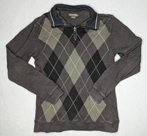 Method Sweatshirt Mens Size Medium Argyle Sweater 1/4" Zip Pullover - Picture 1 of 6