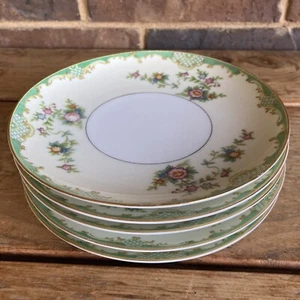5 VTG 1933 Morimura Noritake Japan Embassy Floral Round Dessert Plates 6 1/2” - Bild 1 von 14