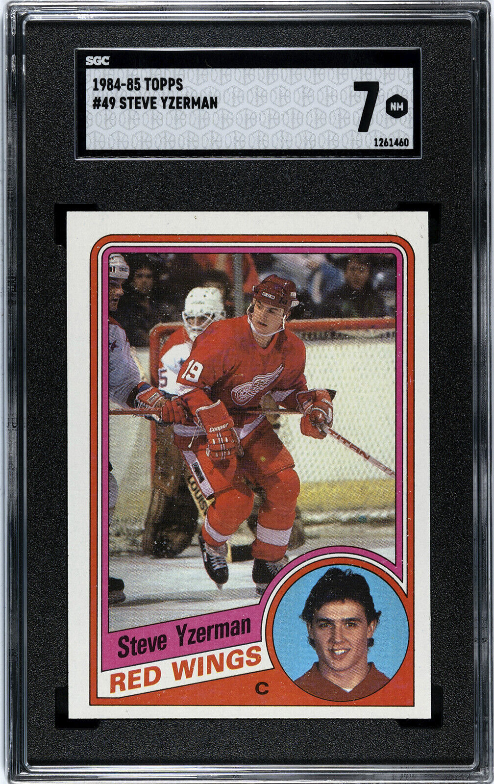 1984-85 Topps Steve Yzerman Rookie Card #49 Red Wings SGC 7