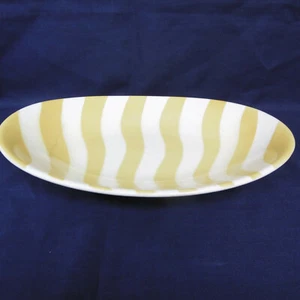 GRAND PLAT OVALE D'UN SERVICE DE TABLE EN FAÏENCE DE SALINS ANNÉES 1950 - Picture 1 of 7