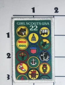 Girl Scouts 22 Patch GSUSA Printed Vintage Sew On Merit Badges Uniform Upcycle - Picture 1 of 1