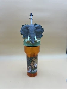Whirley Drinkwo Disney's Animal Kingdom Elephant Souvenir Refillable Cup w/Straw - Imagen 1 de 7