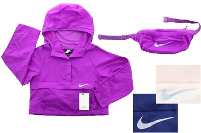 Nike Girls Pack-It Jacket Sportswear Hip Pack Lightweight Packable Pullover Coat - Image 1 of 4