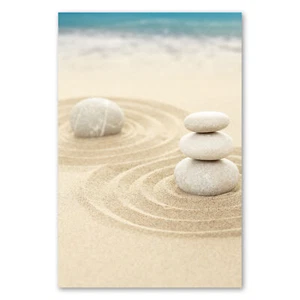 Póster 1841 Póster Lienzo Bienestar, Relajación Piedras Playa Zen Jardín - Imagen 1 de 7