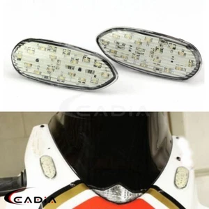 Mirror Block Off Turn Signals for Suzuki GSXR 600 750 1K LED Light Blinker Clear - Picture 1 of 6