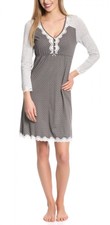 VIVE MARIA Damen Nachtkleid Nachthemd Nightdress Spitze edler All Over Druck