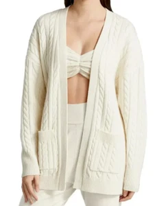 Ronny Kobo Wool Cashmere Sweater Cardigan XS Cream Oversized Extra Small - Bild 1 von 8