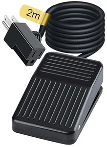 Interruptor de pie normalmente apagado Presione y mantenga presionado el cable UL de 6,6 pies y enchufe, Dead Man Pe - Imagen 1 de 4