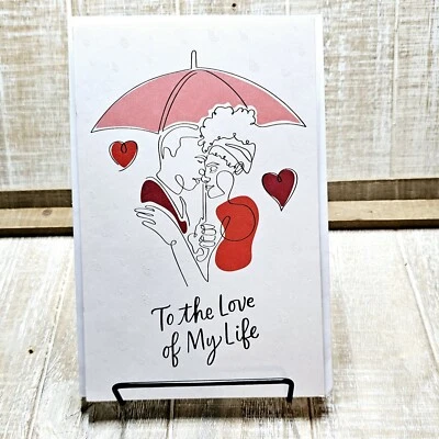 American Greetings Valentine's Day Card Red White Glitter Love I Notice - Image 1 of 4