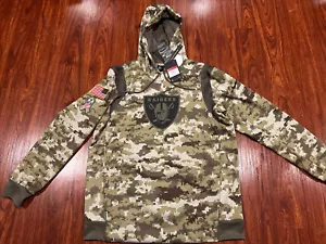 Felpa con cappuccio Nike uomo Las Vegas Raiders Salute To Service Large L NFL - Foto 1 di 10