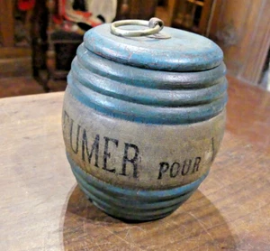 POT A TABAC bois polychrome devise " fumer pour vivre ou mourir - Picture 1 of 3