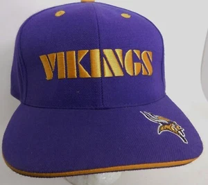 VTG Minnesota Vikings Hat Fitted Med 7 1/4 Twins Enterprise Deadstock 90s Cap - Picture 1 of 5