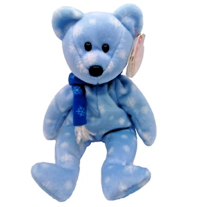 Ty Beanie Babies 1999 Holiday Bear With Tags & Plastic Protector 9" approx size. - Picture 1 of 8