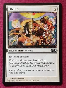 Magic The Gathering 2012 CORE SET M12 LIFELINK white card MTG - Picture 1 of 2