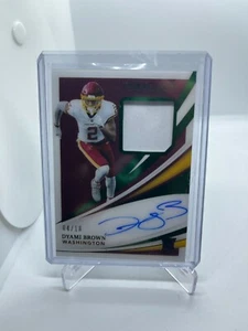 2021 Immaculate Green #128 Dyami Brown RPA RC Rookie Patch AUTO /18 Commanders - Picture 1 of 2