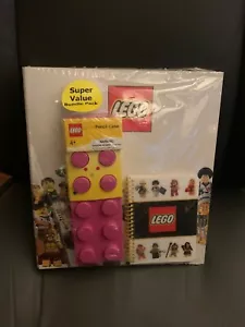 Lego School Super Value Bundle Pack Pink Pencil Case 3-Ring Binder Mini Notebook - Picture 1 of 1