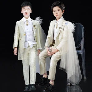 British Children Kid's Boy's Formal Stage Suits Jackets Coat Pants Evening Party - Picture 1 of 20