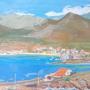 Corse Île Rousse Gouache Originale 1962 Courant artistique de l'École de Paris - Picture 1 of 24