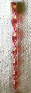 20" DARK PINK Windsicle ACRYLIC TWISTER hanging Wind Fairies Spiral SPINNER - Picture 1 of 4