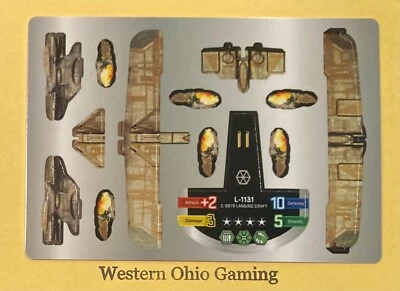 Star Wars Pocketmodel Ground Assault L-1131 C-9979 Landing Craft #24 Punch Card - Image 1 of 2