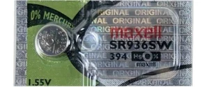 Maxell SR936SW 394 D394 LA V394 625 SB-A4 280-17 Silver Oxide Battery (Pack 1) - Picture 1 of 1